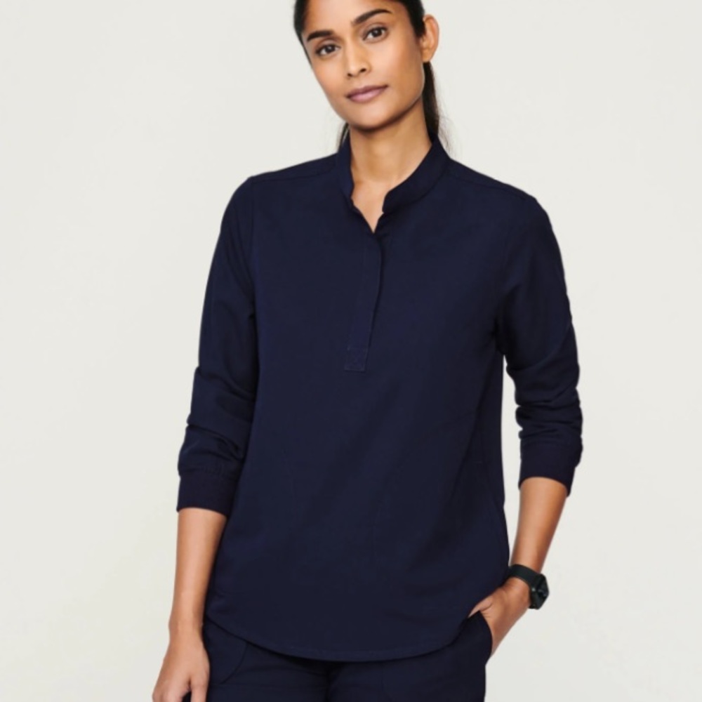 Navy REMIX Rafaela long sleeve scrub top